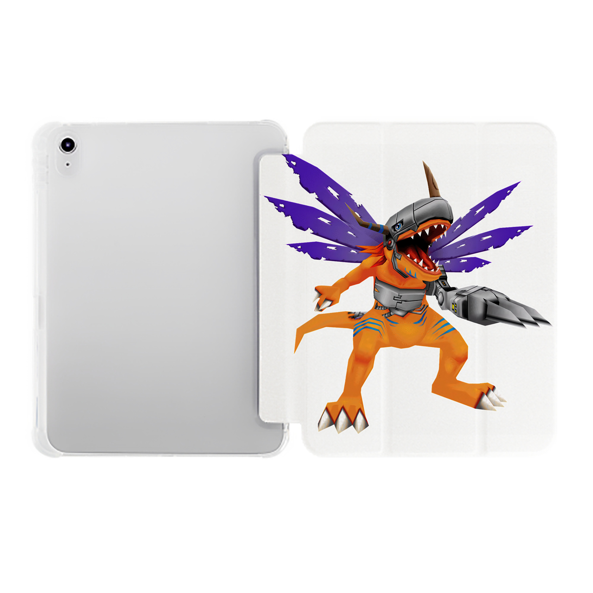 （画像用） Digimon デジタルモンスター/デジモン IPad ケース ペン収納付き 三つ折りスタンド PUレザー×シリコン 対応機種9.5/10.5/10.9インチ